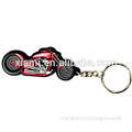 new design superior material cool motorcycle shape rubber laser keychain